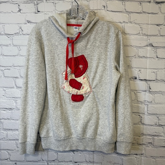 Upcycled Cottagecore Bonnet Girl Hoodie | Old Navy Small | Handmade Quilt - Picture 2 of 6